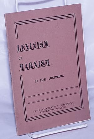 Imagen del vendedor de Leninism or Marxism a la venta por Bolerium Books Inc.