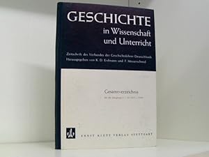 Bild des Verkufers fr Gesamtverzeichnis fr die Jahrgnge 6 - 10 (1955-1959). Geschichte in Wissenschaft und Unterricht. Zeitschrift des Verbandes der Geschichtslehrer Deutschlands. zum Verkauf von Book Broker