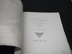 Imagen del vendedor de Four Letters of Comforts for the Death of the Earl of Haddington and of the Lord Boyd 1640 a la venta por Provan Books