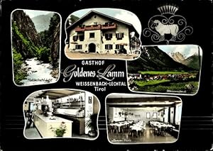 Ansichtskarte / Postkarte Weißenbach am Lech Tirol, Gasthof Goldenes Lamm, Innenansicht, Schlucht