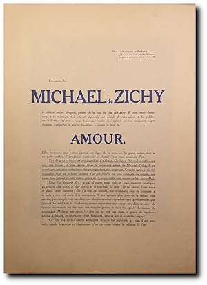 Amour (Subscription invitation for a never published Zichy album)