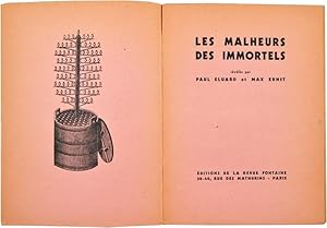 Seller image for Les Malheurs des immortels. for sale by Librairie Galle Cambon