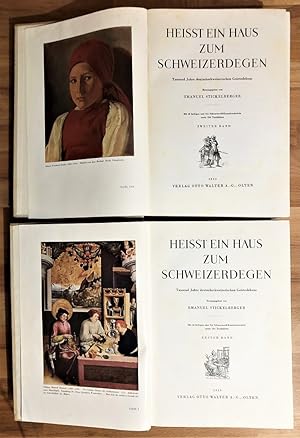 Heisst ein Haus zum Schweizerdegen (1. u. 2. Band, 2 Bände vollständig) Tausend Jahre deutsch-sch...