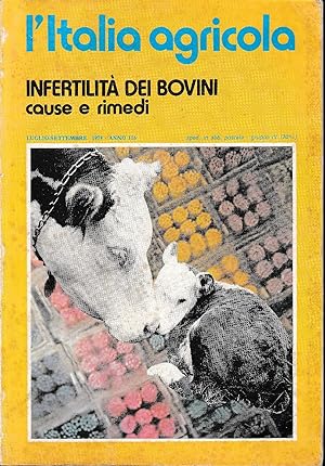 L'Italia agricola. Infertilità dei bovini cause e rimedi Luglio-Settembre 1979, anno 116, n. 3