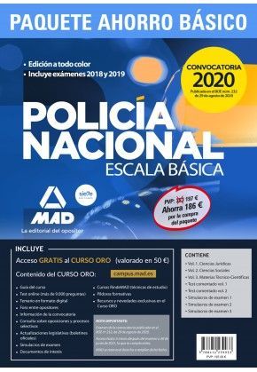 PACK AHORRO POLICIA NACIONAL 2020