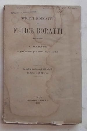 Scritti educativi di Felice Boratti.