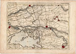 Immagine del venditore per Antique Print-DORDRECHT-GORINCHEM-HEUSDEN-BIESBOSCH-Covens and Mortier-1747 venduto da Pictura Prints, Art & Books