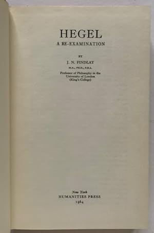 Seller image for Hegel: A Re-Examination for sale by APPLEDORE BOOKS, ABAA