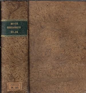 Bild des Verkufers fr Revue germanique et franaise tome 23-24 1862 zum Verkauf von Biblioteca di Babele