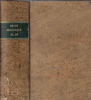 Bild des Verkufers fr Revue germanique franaise & trangre tome 17-18 1861 zum Verkauf von Biblioteca di Babele