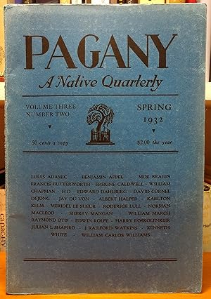 Imagen del vendedor de Pagany: A Native Quarterly: Volume Three, Number Two, Spring 1932 a la venta por Grey Matter Books