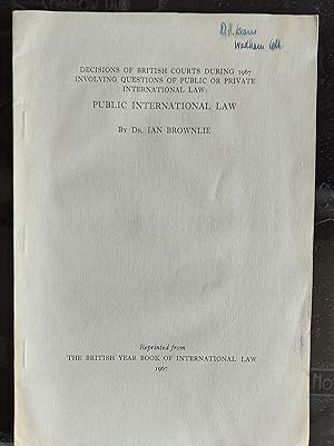 Imagen del vendedor de Public International Law (Reprinted from The British Year Book Of International Law 1967) a la venta por Shore Books