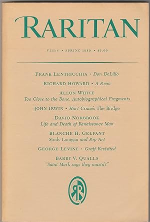 Raritan: Vol. VIII, No. 4, Spring 1989