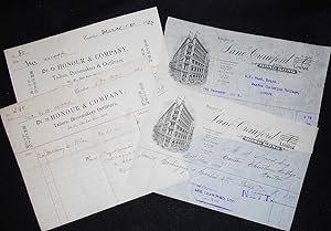 4 Receipts for Expenses in Canton and Hong Kong, 1921-1922