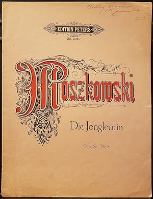 Moszkowski: Die Jongleurin (La Jongleuse, The Juggleress) Op. 52 No. 4 Piano Solo Sheet Music (Ed...
