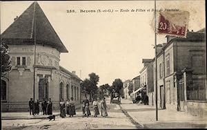 Image du vendeur pour Ansichtskarte / Postkarte Bezons Val d Oise, Ecole de Filles, Rue de Pontoise mis en vente par akpool GmbH