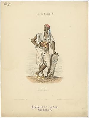 Antique Print of a Bosphorus Sailor (c.1860)