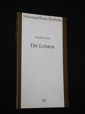 Imagen del vendedor de Programmbuch 42 Schauspielhaus Bochum 1989/90. DIE LETZTEN von Gorki. Regie: Andrea Breth, Bhne: Gisbert Jkel, Kostme: Annette Schaad. Mit Traugott Buhre, Willem Schmid, Angela Schmid, Katharina Tschen, Thomas Anzenhofer, Sabine Orleans, Martina Krauel, Roeland Wiesnekker, Petra Kalkutschke, Thomas Thieme (Stckabdruck) a la venta por Fast alles Theater! Antiquariat fr die darstellenden Knste