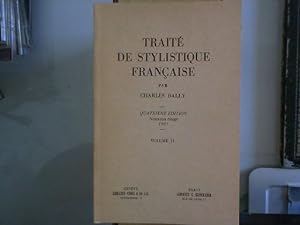 Bild des Verkufers fr Trait de stylistique franaise par Charles Bally. Volume II. zum Verkauf von JLG_livres anciens et modernes