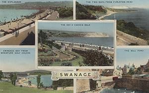 Swanage Novelty Mailing Folding Old Dorset Rare Postcard