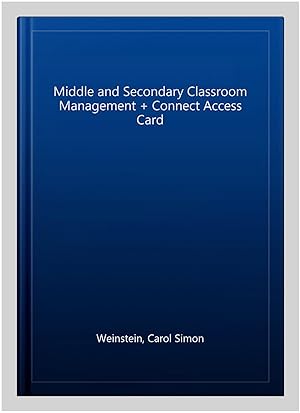 Immagine del venditore per Middle and Secondary Classroom Management + Connect Access Card venduto da GreatBookPrices