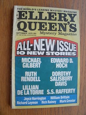 Image du vendeur pour Ellery Queen's Mystery Magazine September 1975 mis en vente par Scene of the Crime, ABAC, IOBA
