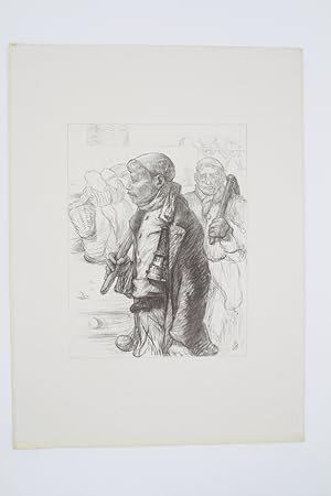 Image du vendeur pour Au pays noir" - Lithographie originale sur Chine - L'Estampe Moderne mis en vente par Librairie Le Feu Follet