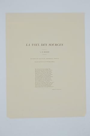 "La voix des sources" - Lithographie originale sur Japon - L'Estampe Moderne