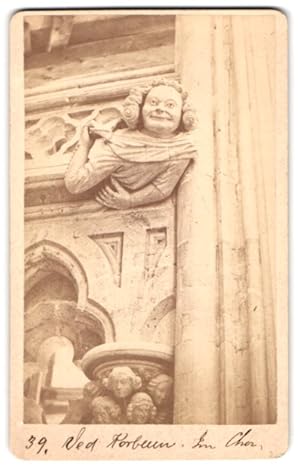 Fotografie Fotograf unbekannt, Ansicht Trondheim, Nidarosdom - Fassaden-Statue