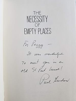 Seller image for The Necessity of Empty Places for sale by Tangible Tales