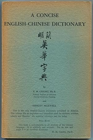 Bild des Verkufers fr A Concise English-Chinese Dictionary zum Verkauf von Between the Covers-Rare Books, Inc. ABAA