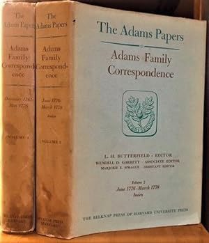 Immagine del venditore per Adams Family Correspondence, Volume 1 and 2: December 1761 ? March 1778 (Adams Papers) venduto da Alplaus Books