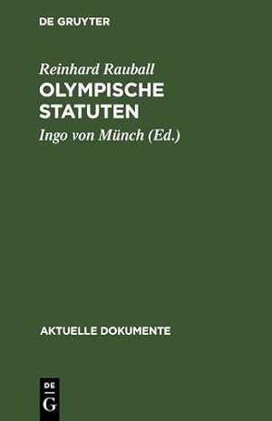 Image du vendeur pour Olympische Statuten (Aktuelle Dokumente) (German Edition) [Hardcover ] mis en vente par booksXpress