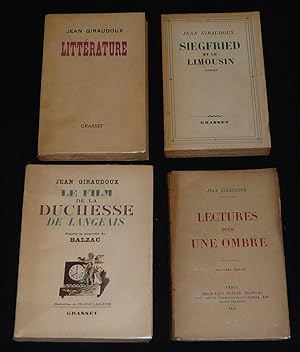 Seller image for Lot de 4 ouvrages de Jean Giraudoux : Lectures pour une ombre - Siegfried et le Limousin - Le Film de la Duchesse de Langeais - Littrature (4 volumes) for sale by Abraxas-libris