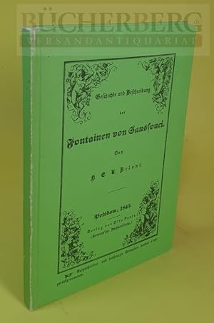 Bild des Verkufers fr Geschichte und Beschreibung der Fontainen von Sanssouci. zum Verkauf von Bcherberg Antiquariat