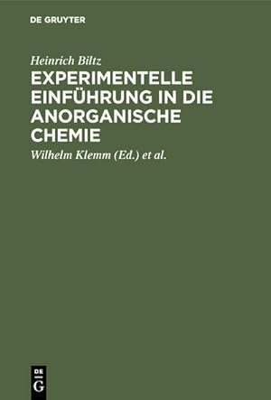 Bild des Verkufers fr Experimentelle Einfhrung in die anorganische Chemie zum Verkauf von AHA-BUCH GmbH