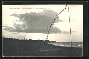 Bild des Verkufers fr Ansichtskarte Brunshaupten, Eine Wolke ber dem Ort zum Verkauf von Bartko-Reher