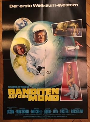 Seller image for Banditen auf dem Mond. Moon zero two. Original Kinoplakat der Erstauffhrung 1970. Mit James Olson, Catherine Shell, Warren Mitchel, Adrienne Corri, Ori Levy, Dudley Foster, Bernard Bresslaw. for sale by Antiquariat Cassel & Lampe Gbr - Metropolis Books Berlin