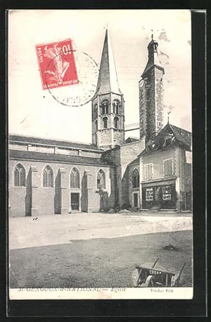 Bild des Verkufers fr Carte postale Saint-Gengoux-le-National, L`glise zum Verkauf von Bartko-Reher