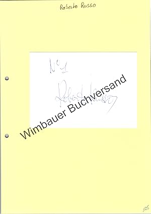 Bild des Verkufers fr Original Autogramm Roberto Russo racing Driver /// Autograph signiert signed signee zum Verkauf von Antiquariat im Kaiserviertel | Wimbauer Buchversand