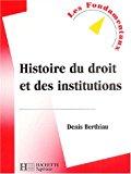 Image du vendeur pour Histoire Du Droit Et Des Institutions mis en vente par RECYCLIVRE