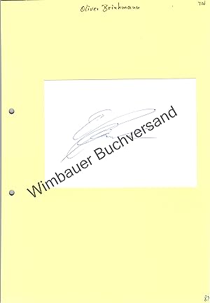 Bild des Verkufers fr Original Autogramm Oliver Brinkmann racing Driver /// Autograph signiert signed signee zum Verkauf von Antiquariat im Kaiserviertel | Wimbauer Buchversand