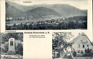 Ansichtskarte / Postkarte Pleutersbach Eberbach am Neckar, Kriegerdenkmal, Wirtschaft zum Schiff,...