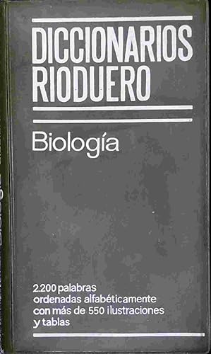 Imagen del vendedor de Diccionarios Rioduero: biologa a la venta por Almacen de los Libros Olvidados