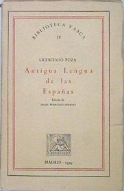 Imagen del vendedor de Antigua Lengua De Las Espaas a la venta por Almacen de los Libros Olvidados