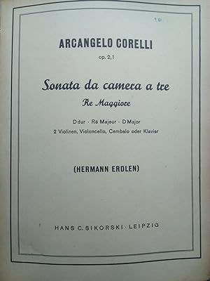 Bild des Verkufers fr Sonata da camera a tre op. 2,1 zum Verkauf von Versandantiquariat Jena