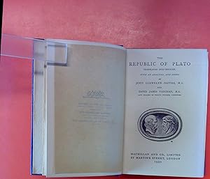 Bild des Verkufers fr The Republic of Plato translated into English, with an analysis, and notes. Golden Treasury Series. zum Verkauf von biblion2