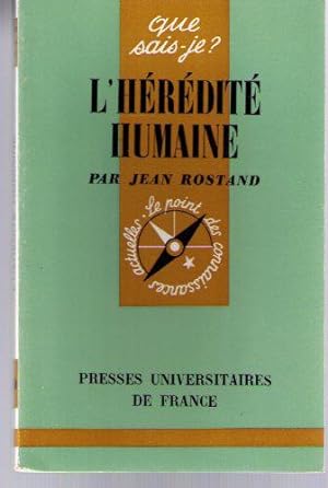 Bild des Verkufers fr L'heredite humaine zum Verkauf von JLG_livres anciens et modernes