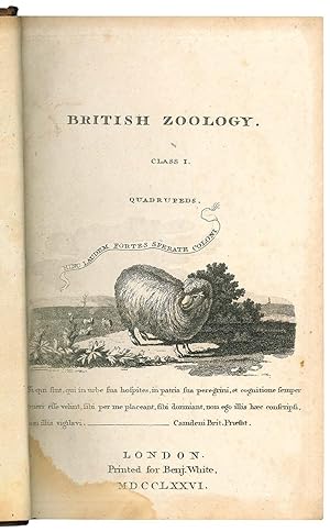 Bild des Verkufers fr British zoology. Fourth edition. Vol. I (-IV). zum Verkauf von Libreria Alberto Govi di F. Govi Sas