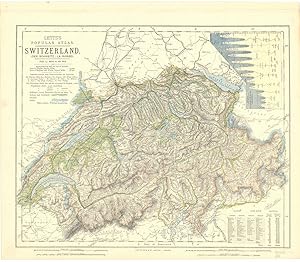 Switzerland (Der Schweitz, La Suisse). Scale 15 Miles to the Inch. Approximately Half the Size of...